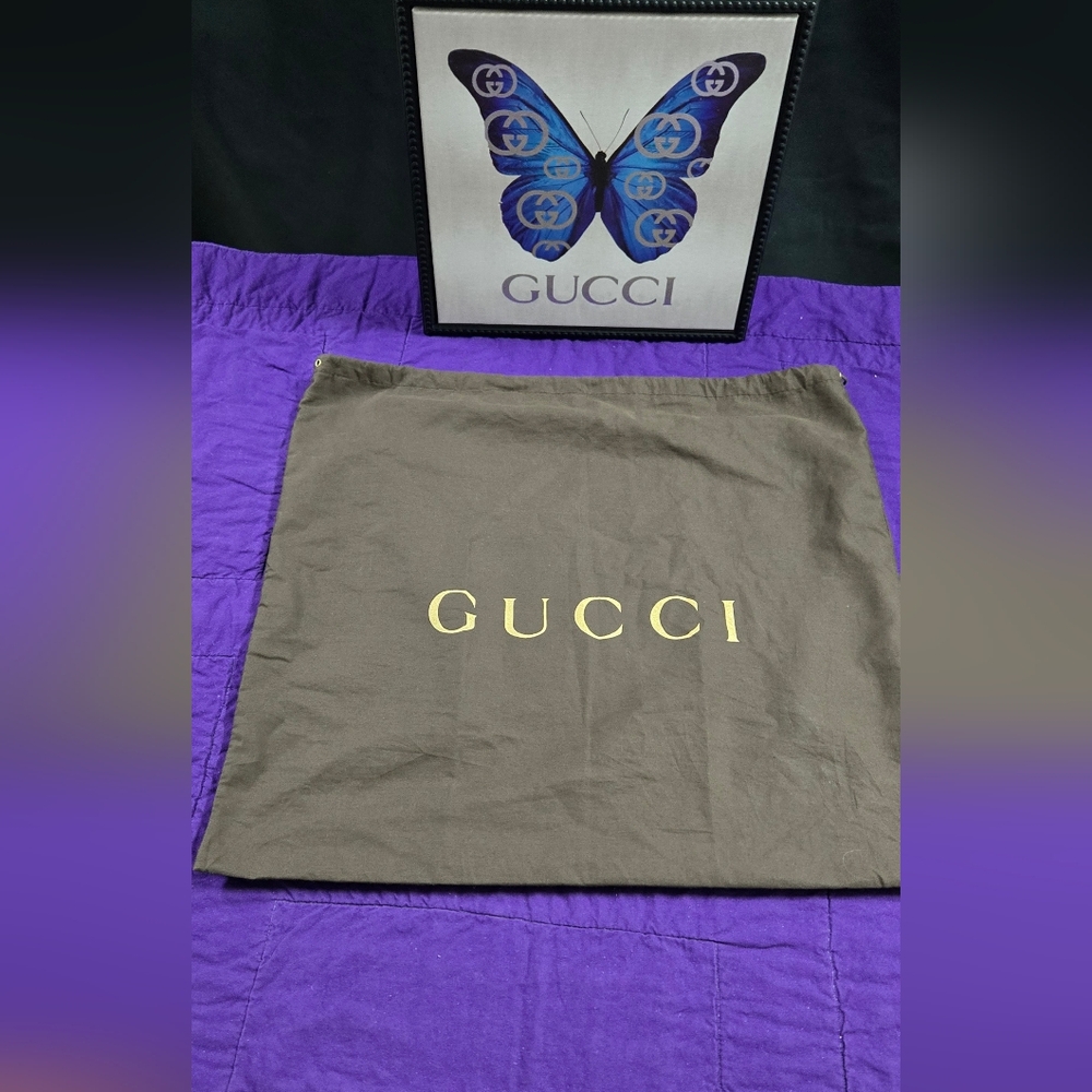 Gucci Brown Dust Bag with Gold Logo
